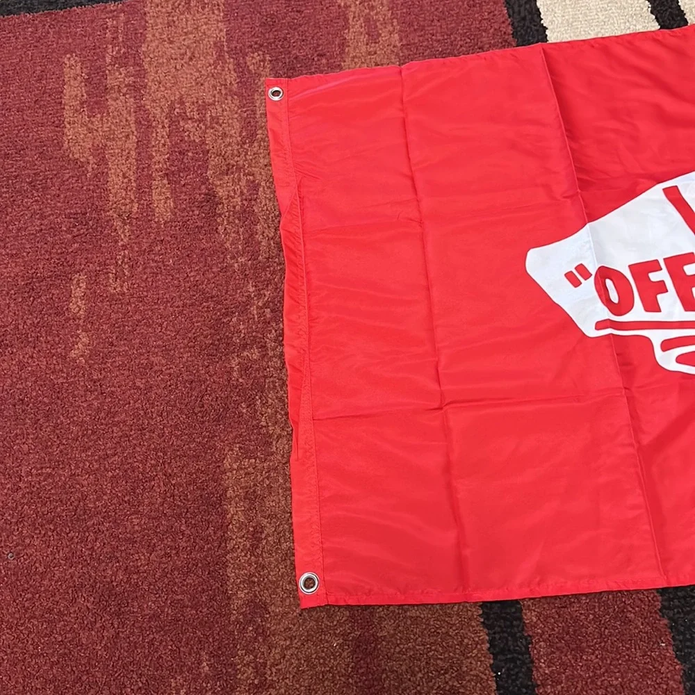 Vans family Red Wall Flag off the wall logo